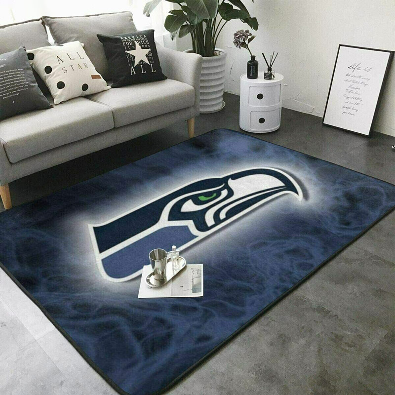 Seattle Seahawks Area Rug NFL Area Rug Dining Room Rugs Outdoor Rug Rectangle Carpet