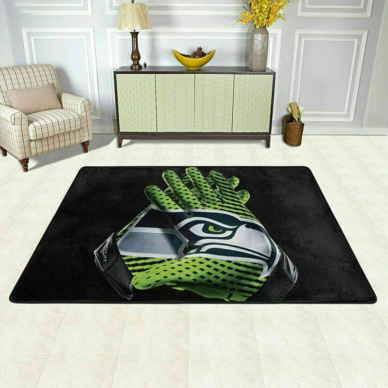 Seattle Seahawks Rug NFL Area Rug Dining Room Rug Outdoor Rugs Rectangle Carpet