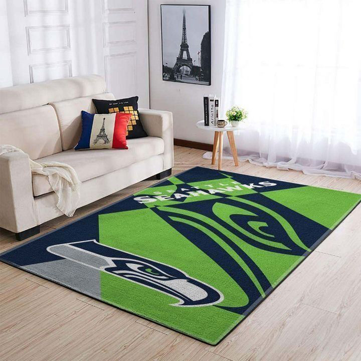 Seattle Seahawks Rug NFL Area Rug Bathroom Rugs Indoor Outdoor Rugs Rectangle Carpet
