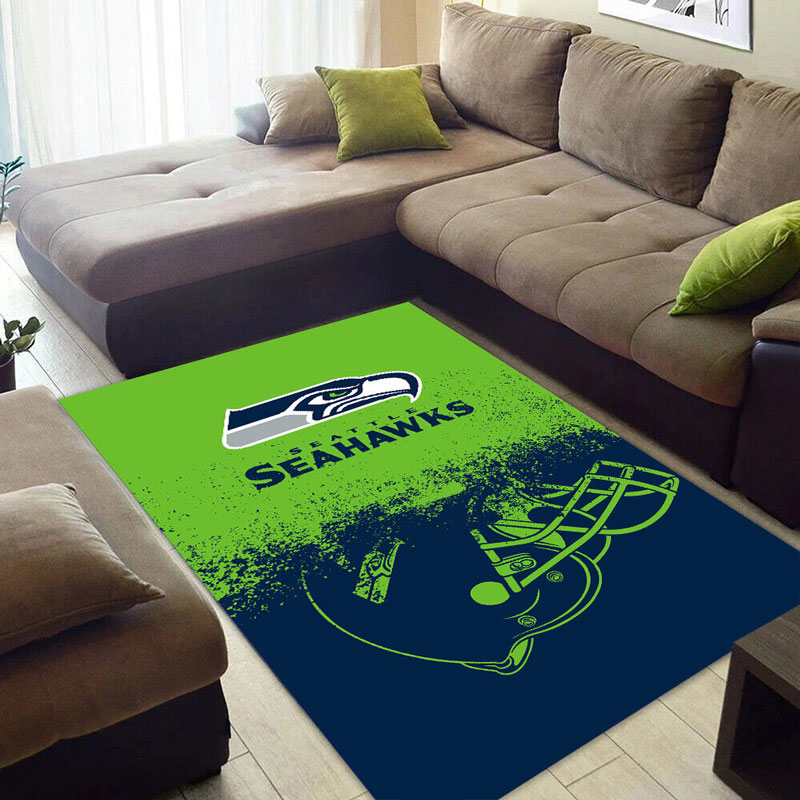 Seattle Seahawks Area Rug NFL Area Rug Dining Room Rug Outdoor Rugs Rectangle Carpet