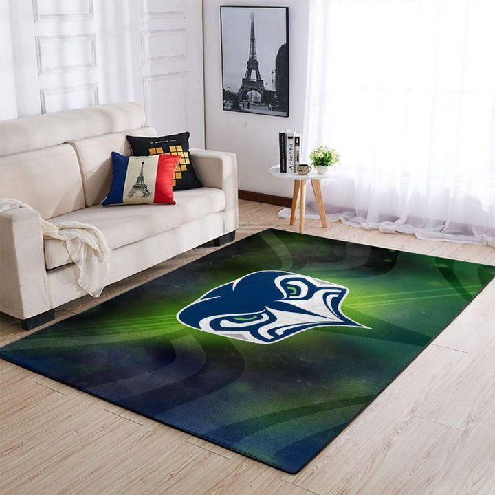 Seattle Seahawks Area Rug NFL Area Rug Bathroom Rugs Outdoor Rugs Rectangle Carpet