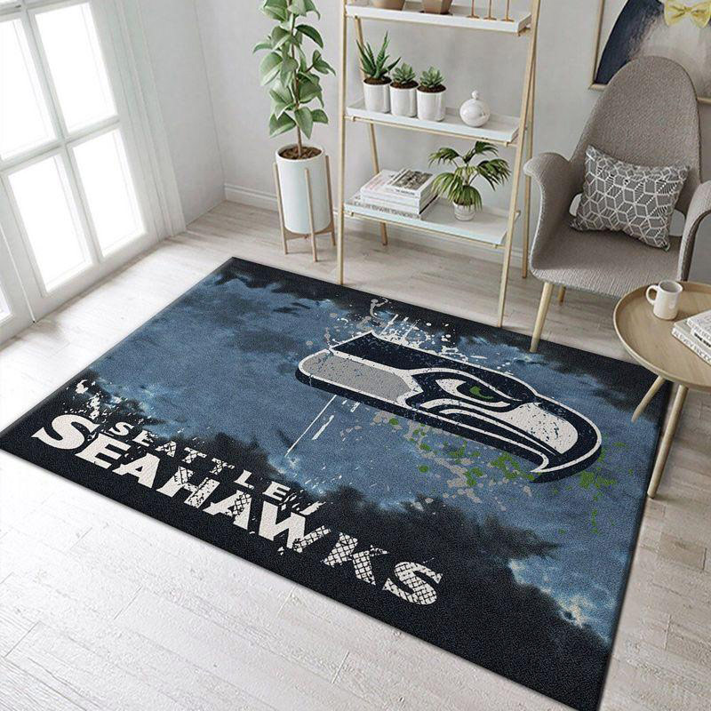 Seattle Seahawks Rug NFL Area Rug Bathroom Rug Outdoor Rug Rectangle Carpet