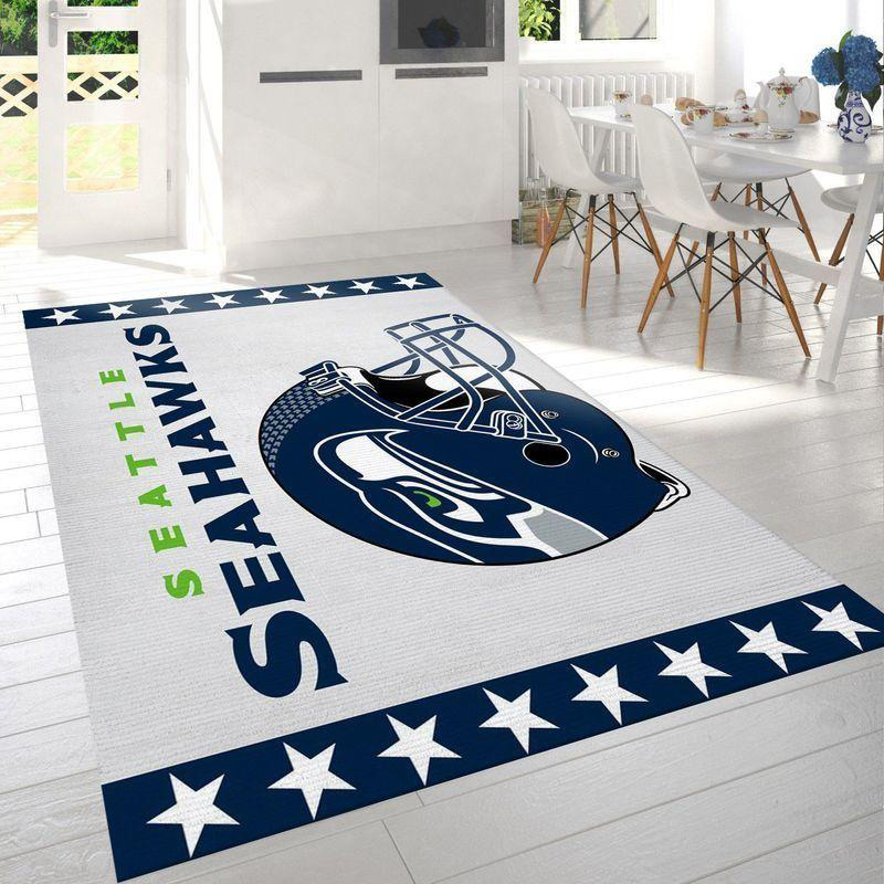 Seattle Seahawks Area Rug NFL Area Rug Living Room Area Rug Indoor Outdoor Rugs Rectangle Carpet