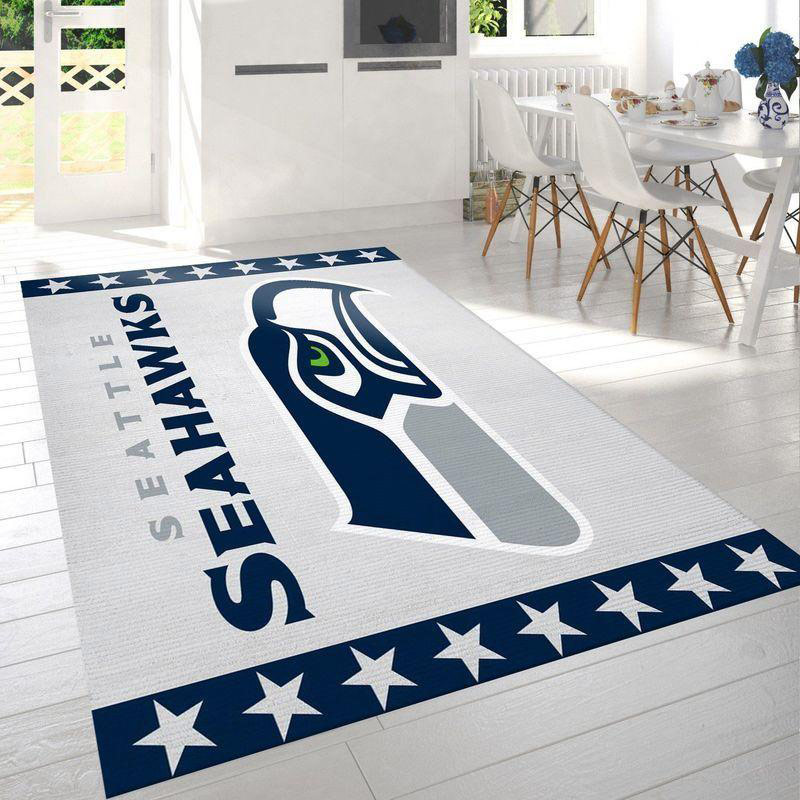 Seattle Seahawks Rug NFL Area Rug Bathroom Rugs Outdoor Rugs Rectangle Carpet