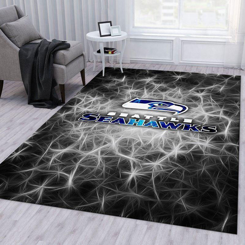 Seattle Seahawks Area Rug NFL Area Rug Kitchen Rug Indoor Outdoor Rugs Rectangle Carpet