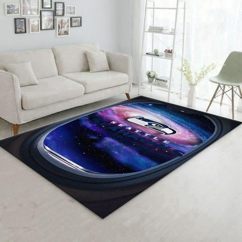 Seattle Seahawks Rug NFL Area Rug Living Room Area Rug Indoor Rug Rectangle Carpet