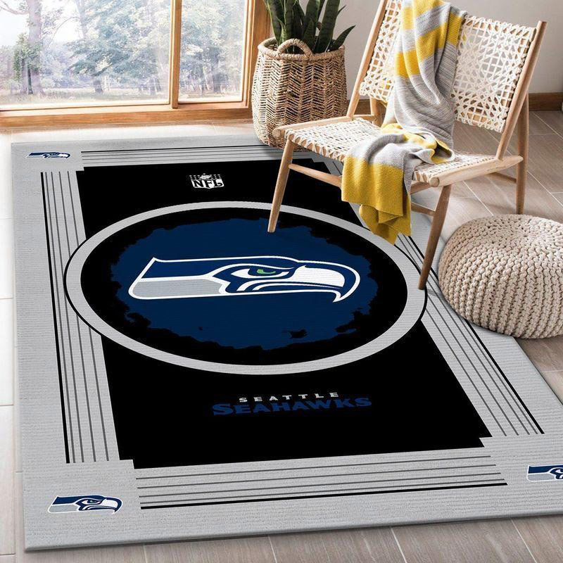 Seattle Seahawks Rug NFL Area Rug Bathroom Rug Outdoor Rugs Rectangle Carpet