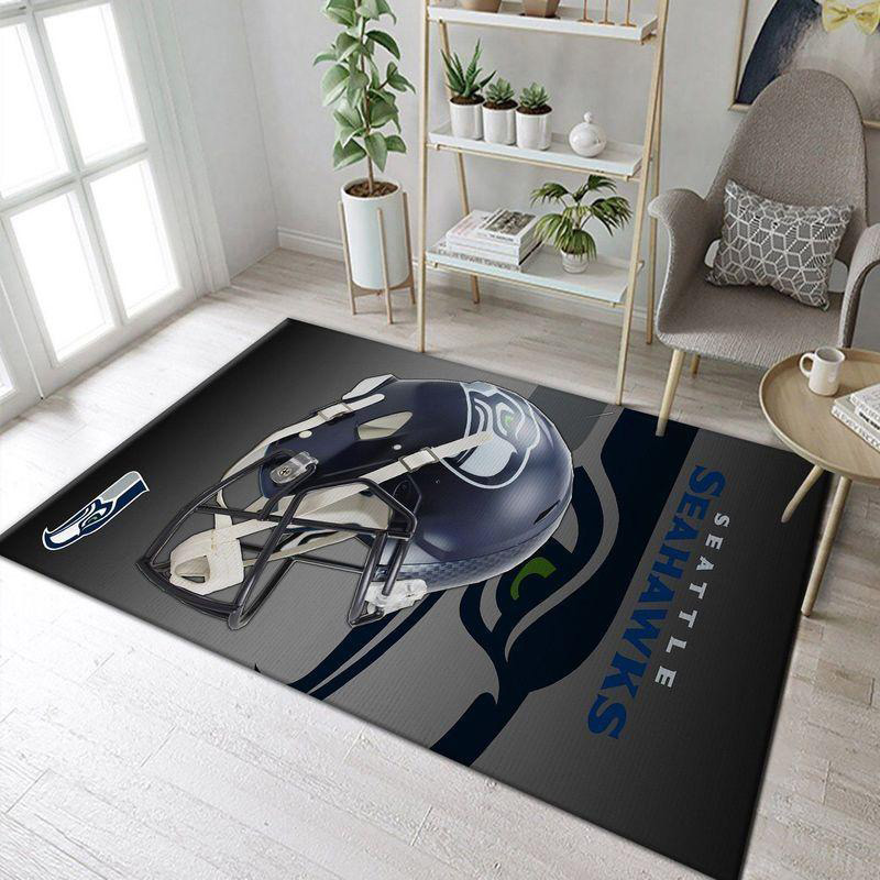 Seattle Seahawks Rug NFL Area Rug Dining Room Rugs Indoor Outdoor Rugs Rectangle Carpet