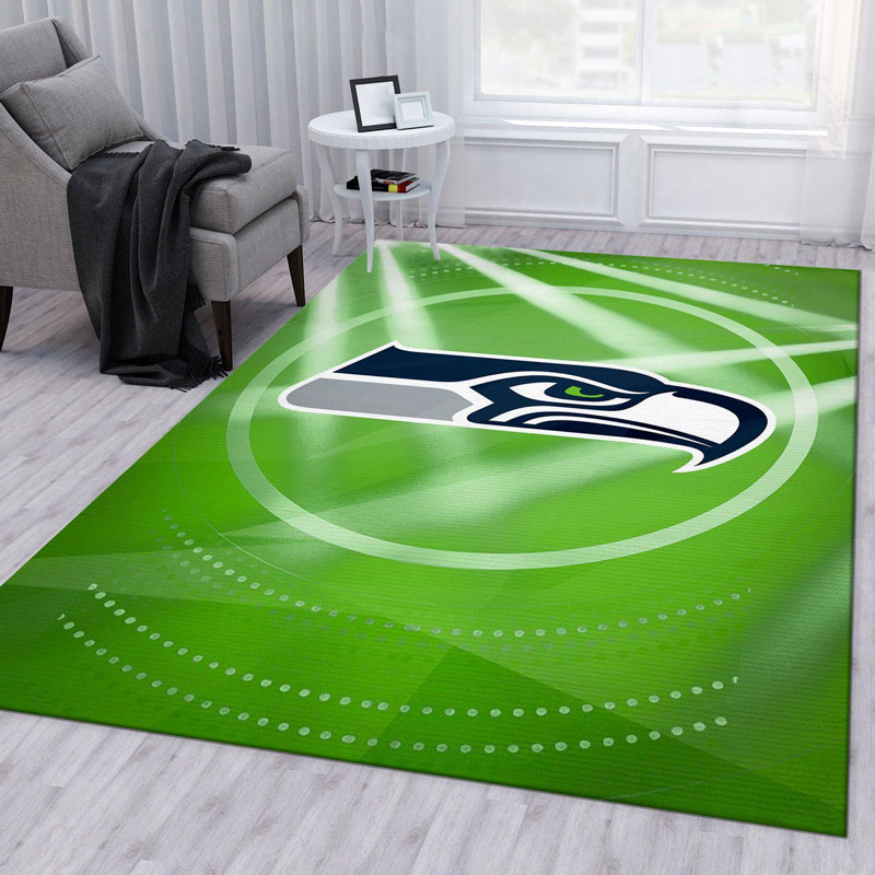 Seattle Seahawks Area Rug NFL Area Rug Bathroom Rug Indoor Rugs Rectangle Carpet