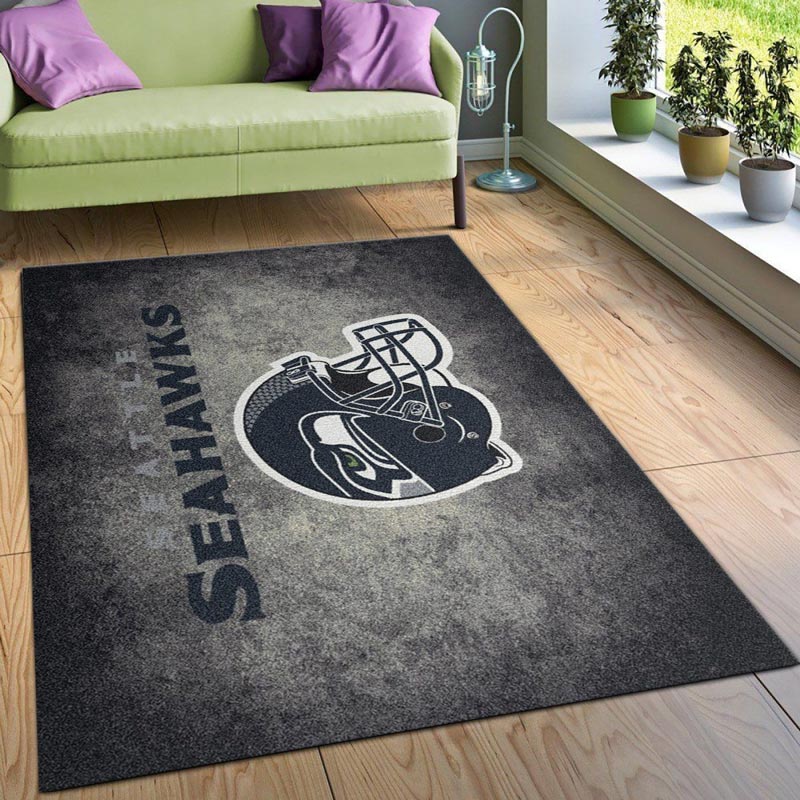 Seattle Seahawks Rug NFL Area Rug Bathroom Rugs Indoor Outdoor Rugs Rectangle Carpet