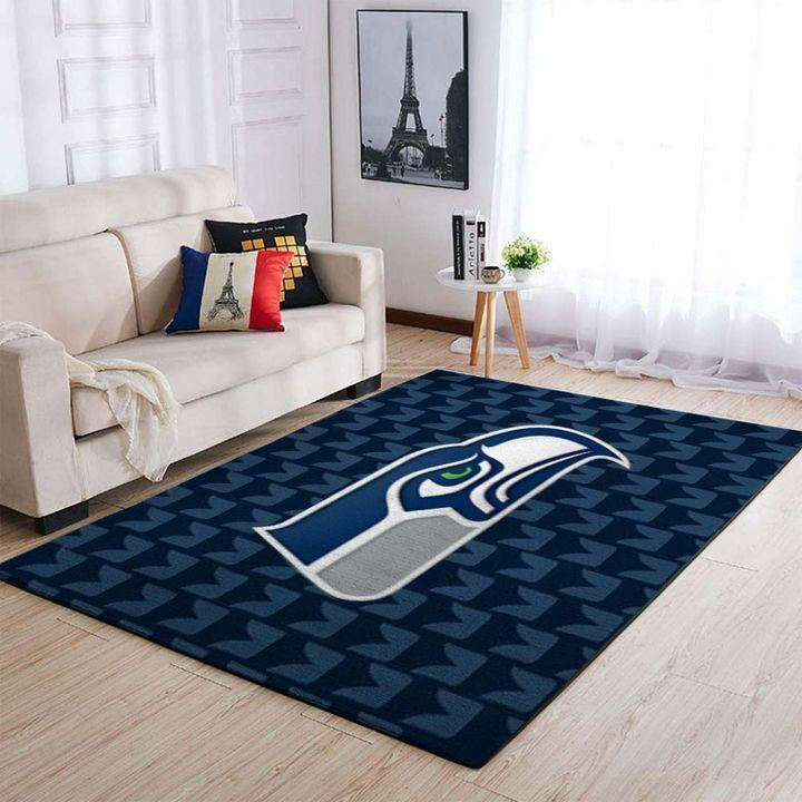 Seattle Seahawks Area Rug NFL Area Rug Dining Room Rug Outdoor Rugs Rectangle Carpet