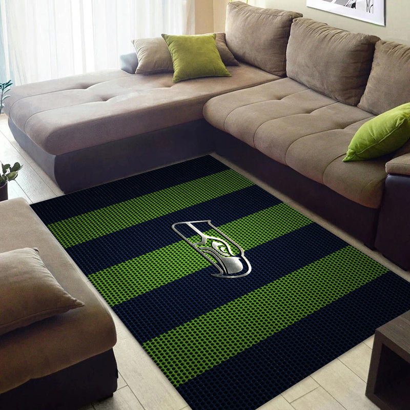 Seattle Seahawks Rug NFL Area Rug Dining Room Rug Outdoor Rugs Rectangle Carpet