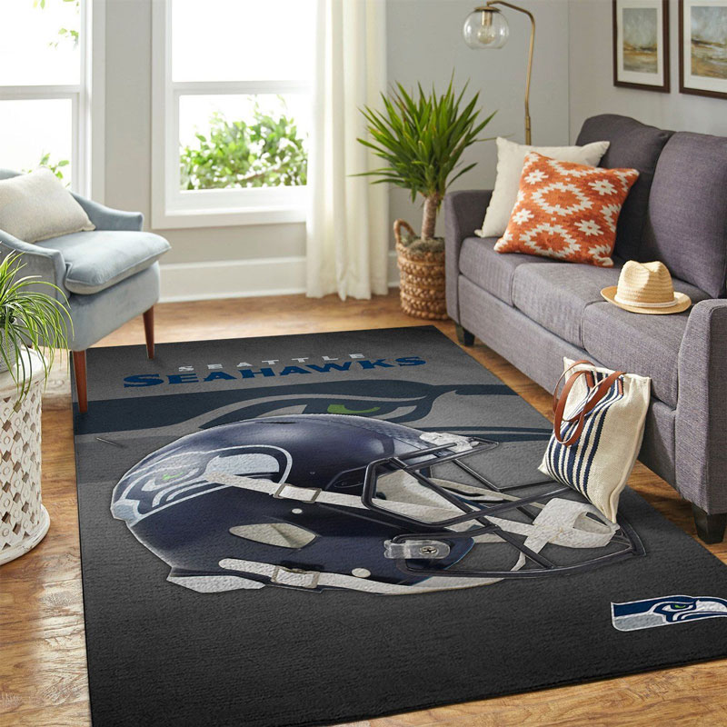 Seattle Seahawks Rug NFL Area Rug Living Room Area Rug Indoor Outdoor Rugs Rectangle Carpet