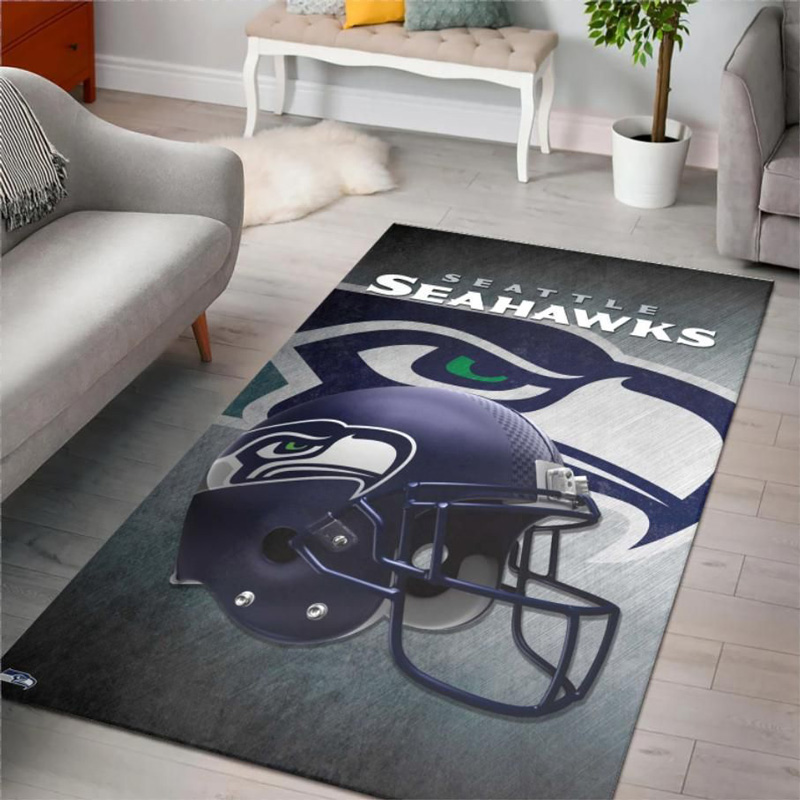 Seattle Seahawks Rug NFL Area Rug Living Room Area Rug Indoor Rug Rectangle Carpet