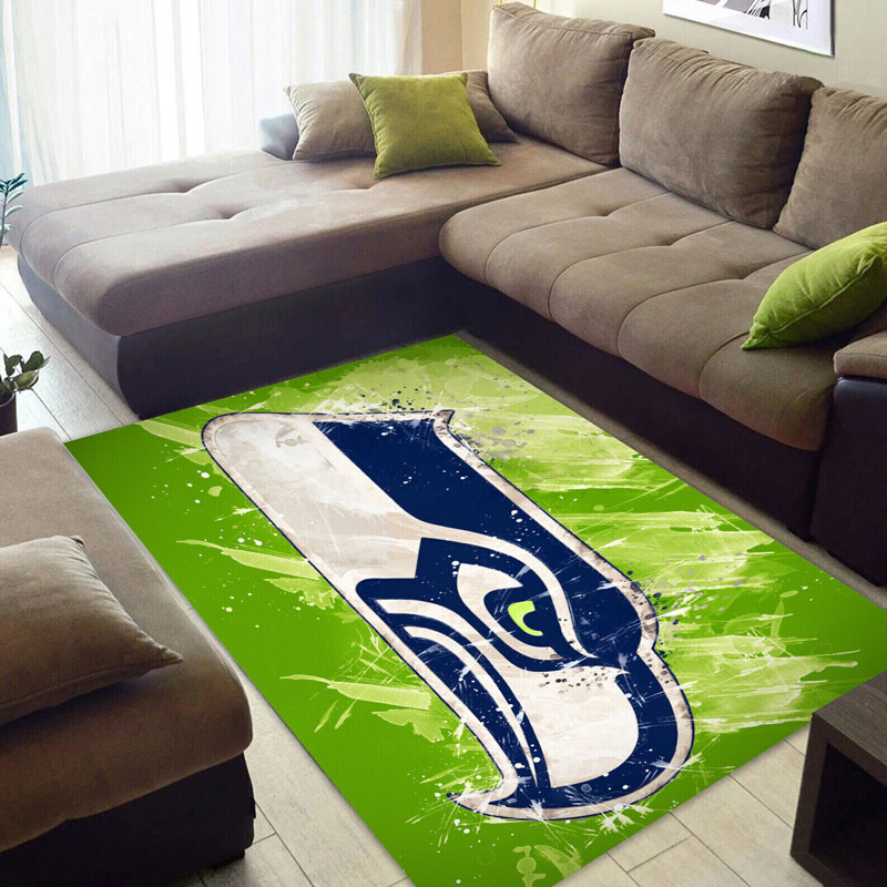 Seattle Seahawks Rug NFL Area Rug Dining Room Rugs Outdoor Rugs Rectangle Carpet