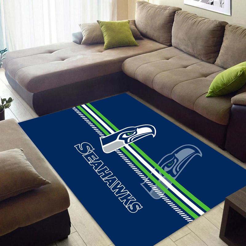 Seattle Seahawks Area Rug NFL Area Rug Kitchen Rug Outdoor Rugs Rectangle Carpet