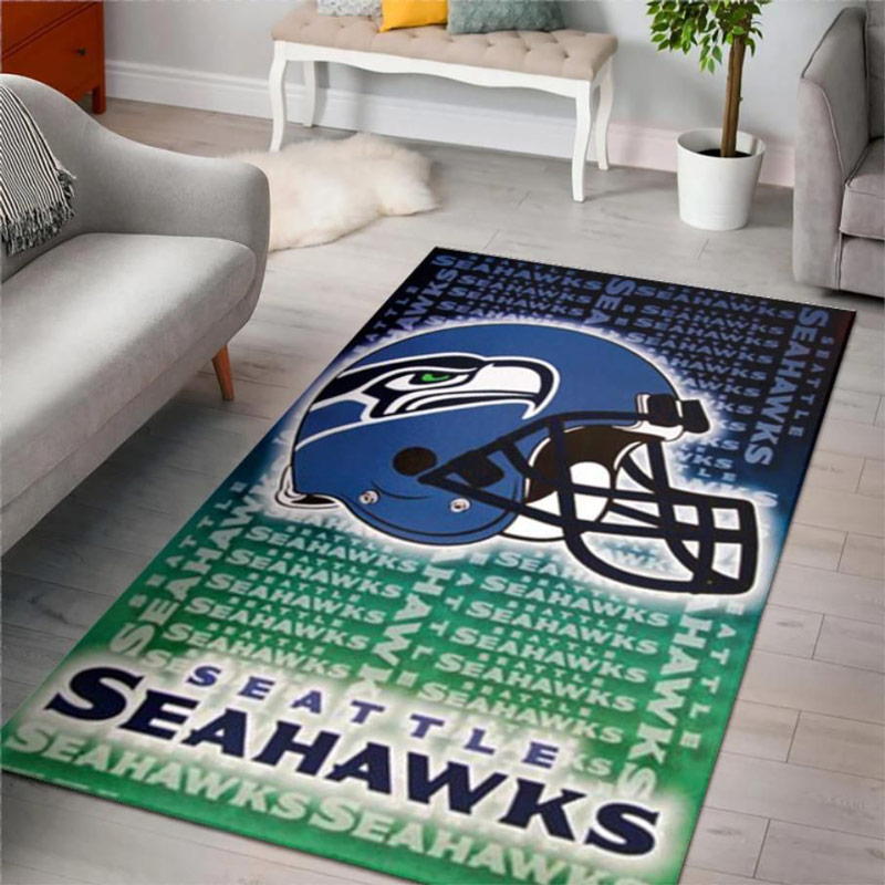 Seattle Seahawks Area Rug NFL Area Rug Kitchen Rug Outdoor Rugs Rectangle Carpet