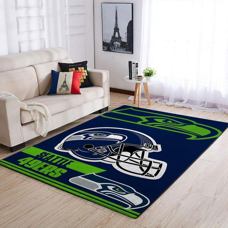 Seattle Seahawks Rug NFL Area Rug Bathroom Rugs Outdoor Rug Rectangle Carpet