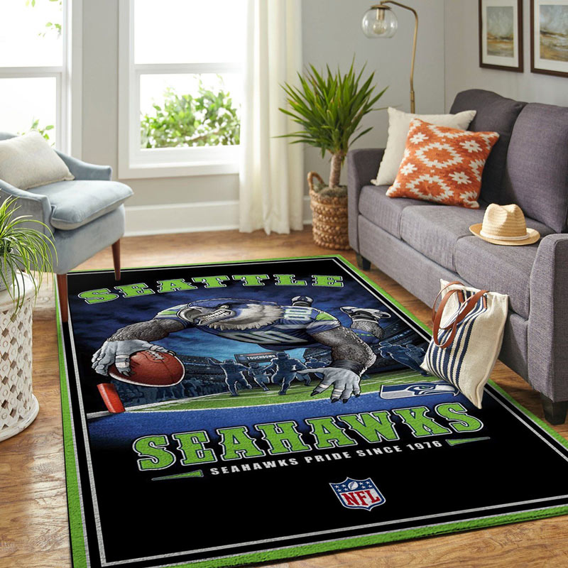 Seattle Seahawks Rug NFL Area Rug Living Room Area Rug Outdoor Rugs Rectangle Carpet