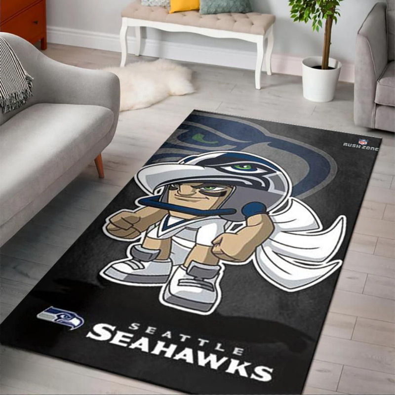 Seattle Seahawks Area Rug NFL Area Rug Dining Room Rugs Indoor Outdoor Rug Rectangle Carpet