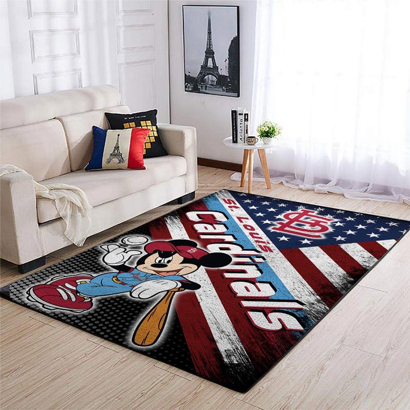 St Louis Cardinals Rug MLB Area Rug Bedroom Rug Outdoor Rugs Rectangle Carpet