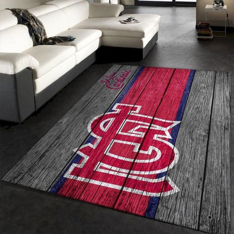 St Louis Cardinals Rug MLB Area Rug Kitchen Rug Indoor Rug Rectangle Carpet
