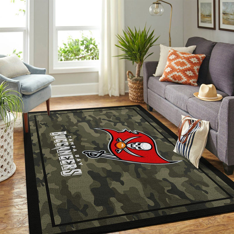 Tampa Bay Buccaneers Rug NFL Area Rug Dining Room Rug Indoor Rugs Rectangle Carpet
