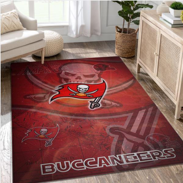 Tampa Bay Buccaneers Rug NFL Area Rug Bathroom Rugs Indoor Outdoor Rugs Rectangle Carpet