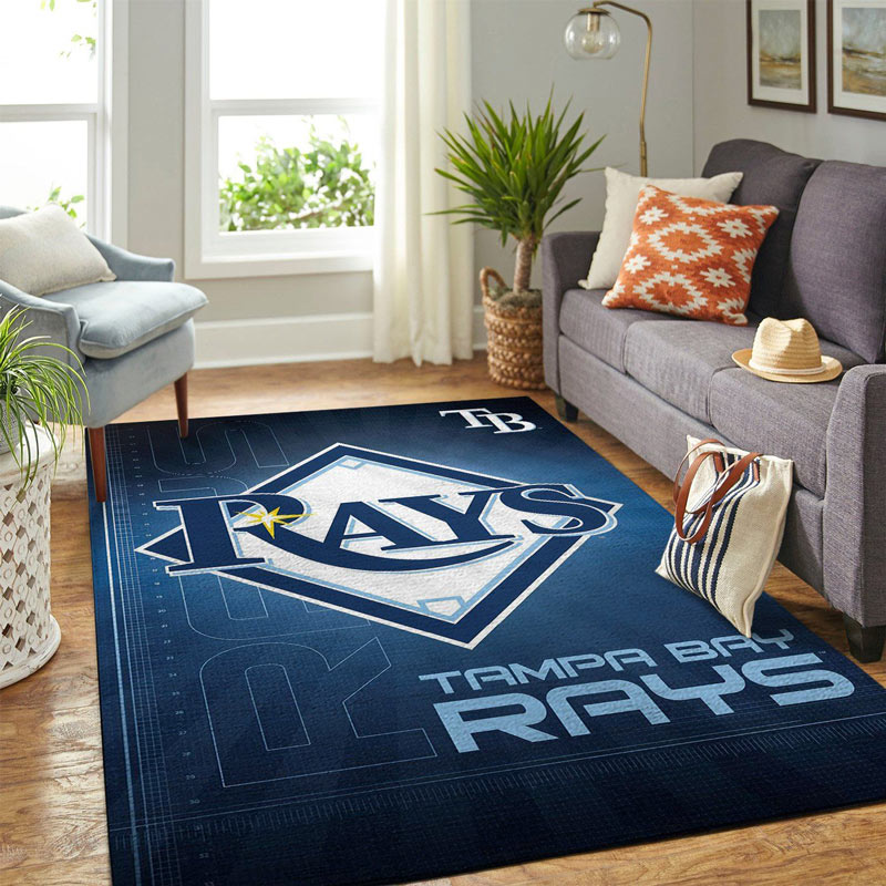 Tampa Bay Rays Rug MLB Area Rug Bathroom Rugs Indoor Outdoor Rugs Rectangle Carpet