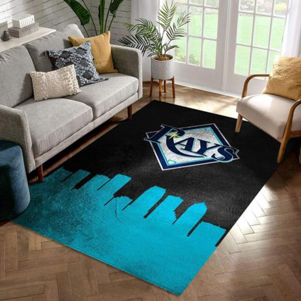 Tampa Bay Rays Rug MLB Area Rug Bathroom Rug Outdoor Rugs Rectangle Carpet