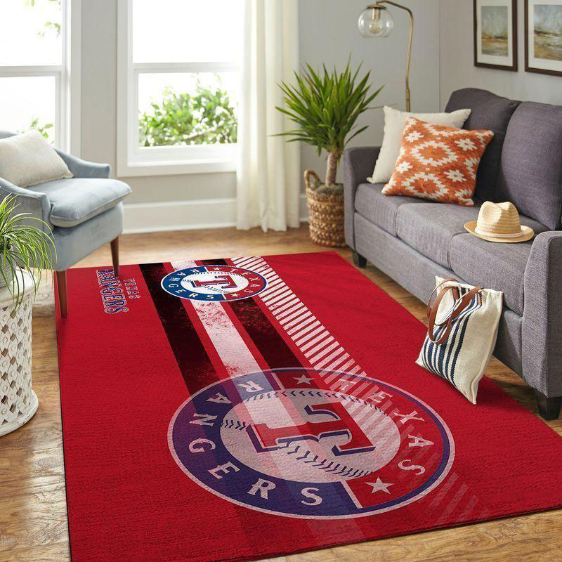 Texas Rangers Area Rug MLB Area Rug Bathroom Rugs Outdoor Rugs Rectangle Carpet