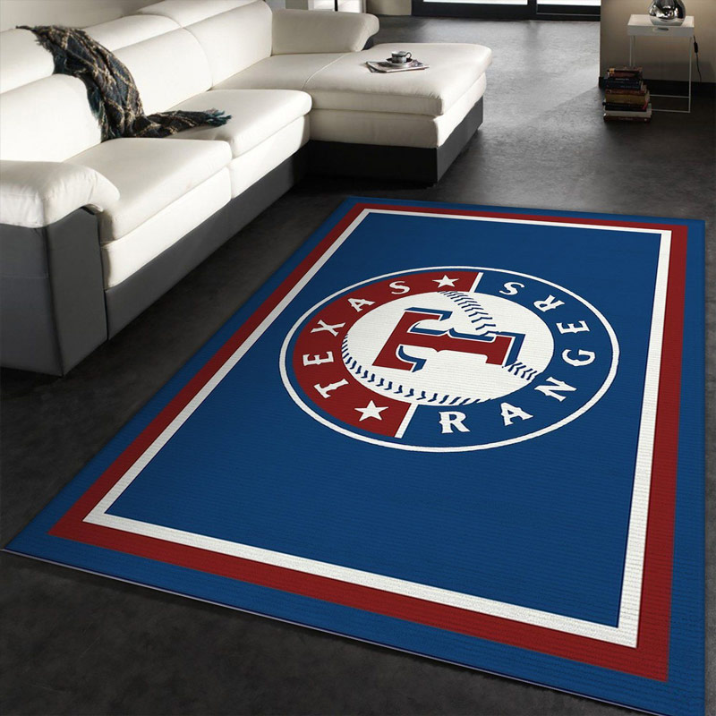 Texas Rangers Rug MLB Area Rug Living Room Rug Outdoor Rug Rectangle Carpet