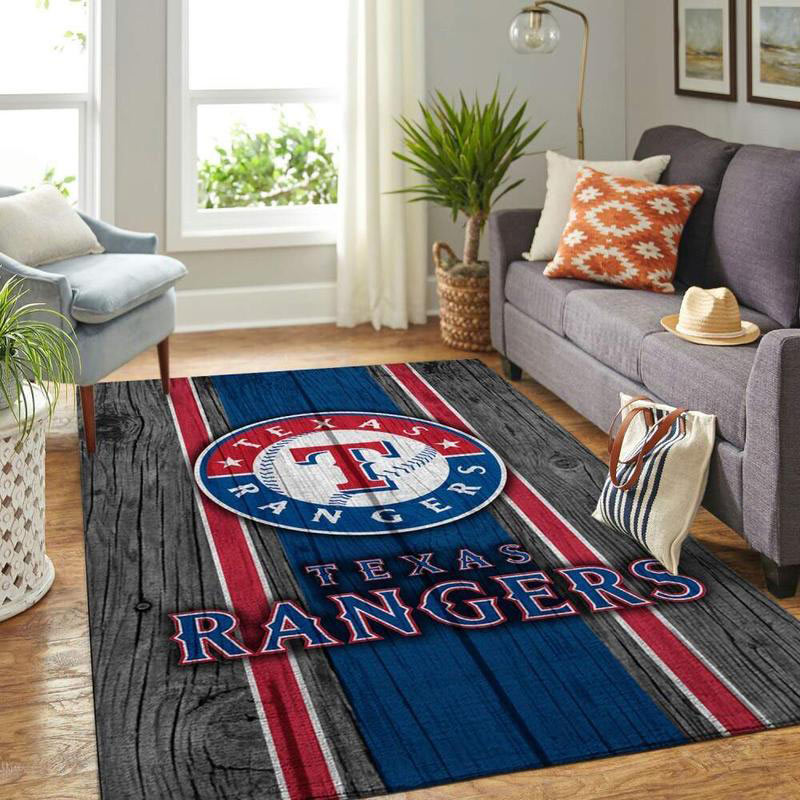 Texas Rangers Rug MLB Area Rug Bedroom Rug Indoor Outdoor Rugs Rectangle Carpet