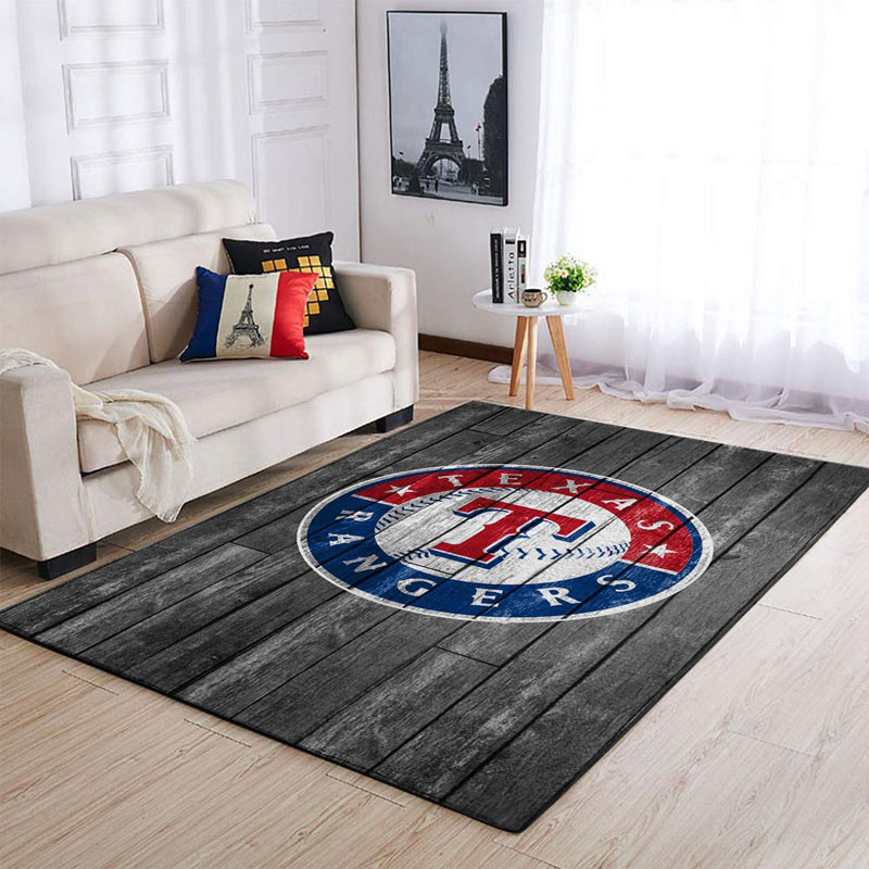 Texas Rangers Area Rug MLB Area Rug Bedroom Area Rug Indoor Outdoor Rug Rectangle Carpet