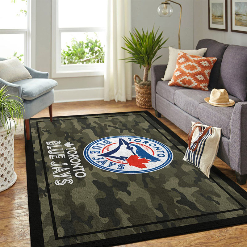Toronto Blue Jays Area Rug MLB Area Rug Kitchen Rug Indoor Outdoor Rugs Rectangle Carpet