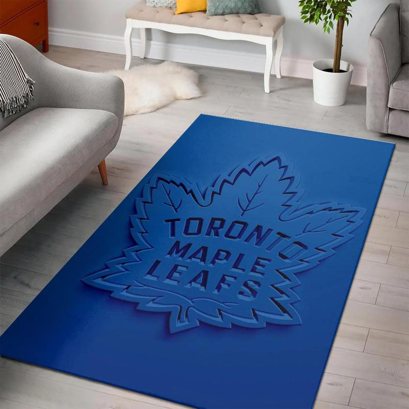Toronto Maple Leafs Area Rug NHL Area Rug Bathroom Rugs Indoor Outdoor Rug Rectangle Carpet