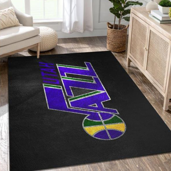Utah Jazz Rug NBA Area Rug Bedroom Area Rug Indoor Rugs Rectangle Carpet