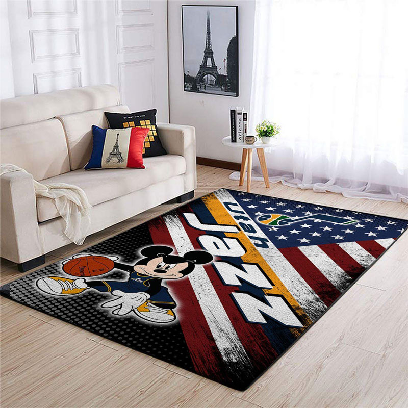 Utah Jazz Area Rug NBA Area Rug Dining Room Rug Indoor Outdoor Rugs Rectangle Carpet