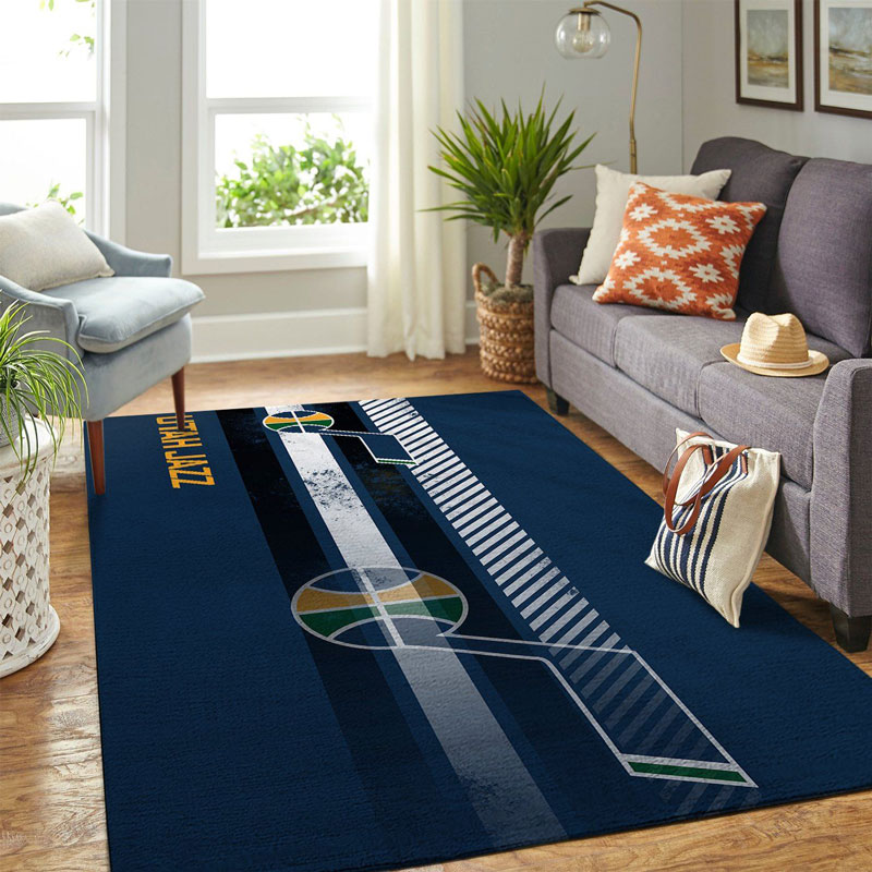 Utah Jazz Area Rug NBA Area Rug Dining Room Rug Indoor Outdoor Rug Rectangle Carpet