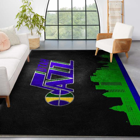 Utah Jazz Rug NBA Area Rug Living Room Rug Indoor Outdoor Rug Rectangle Carpet