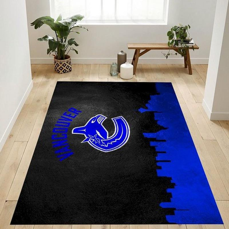 Vancouver Canucks Area Rug NHL Area Rug Bedroom Rug Indoor Rugs Rectangle Carpet