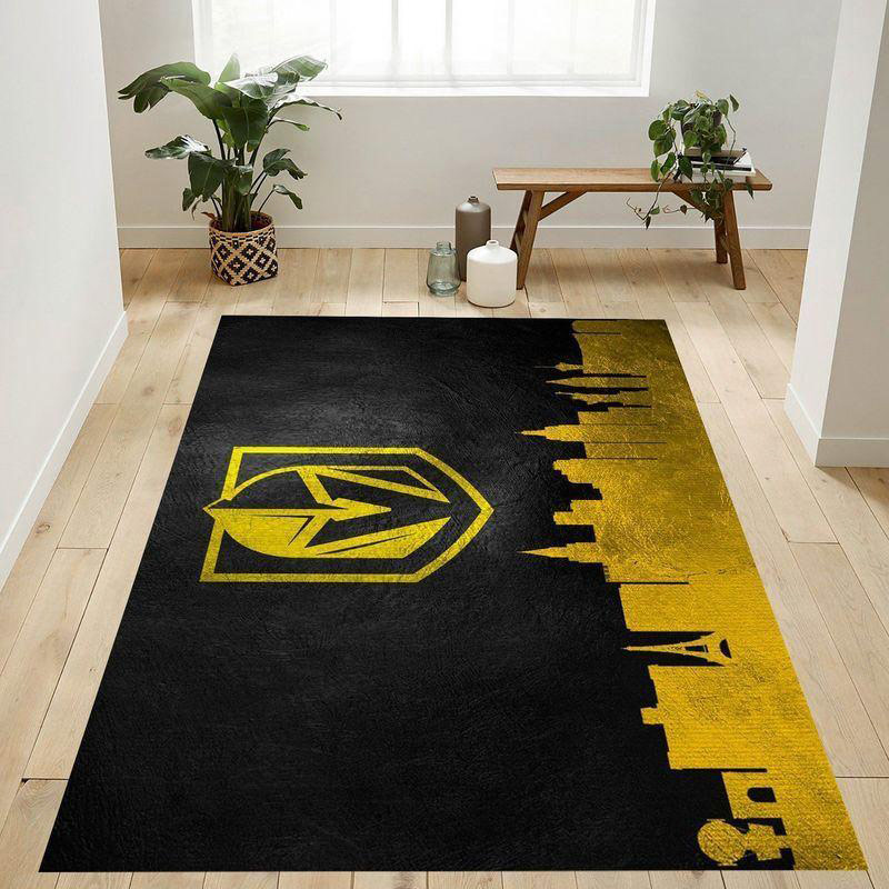 Vegas Golden Knights Rug NHL Area Rug Dining Room Rug Outdoor Rug Rectangle Carpet