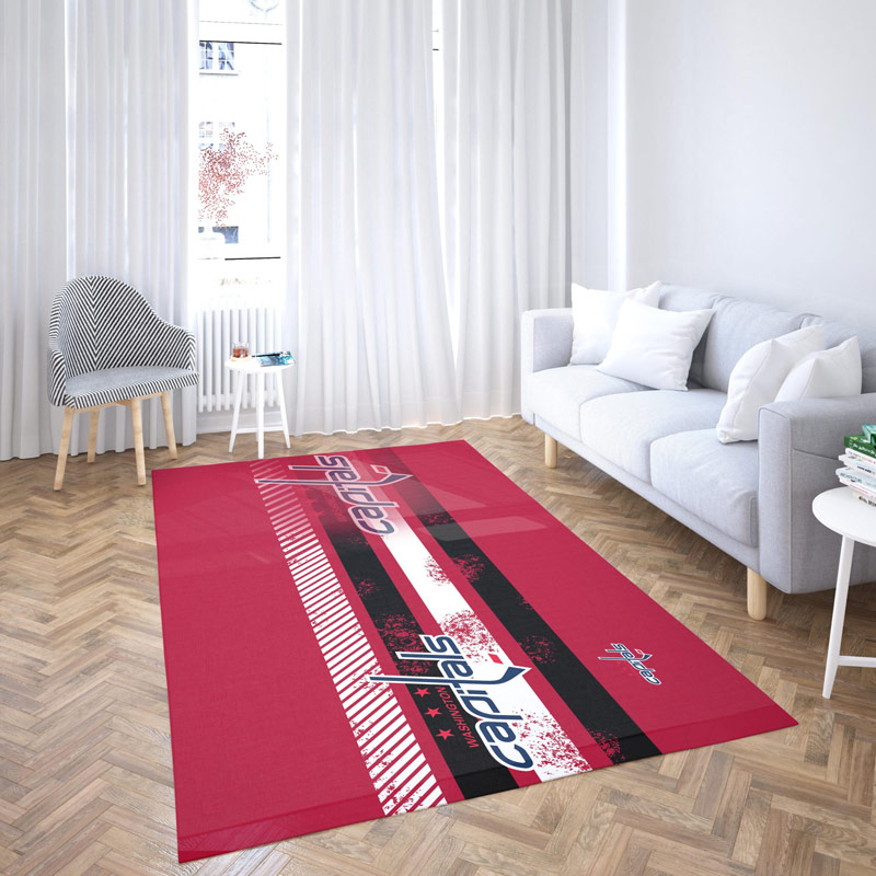 Washington Capitals Rug NHL Area Rug Kitchen Rug Outdoor Rug Rectangle Carpet