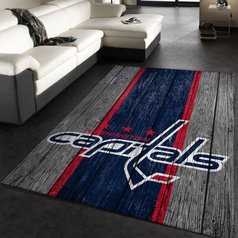 Washington Capitals Area Rug NHL Area Rug Bathroom Rug Indoor Rug Rectangle Carpet