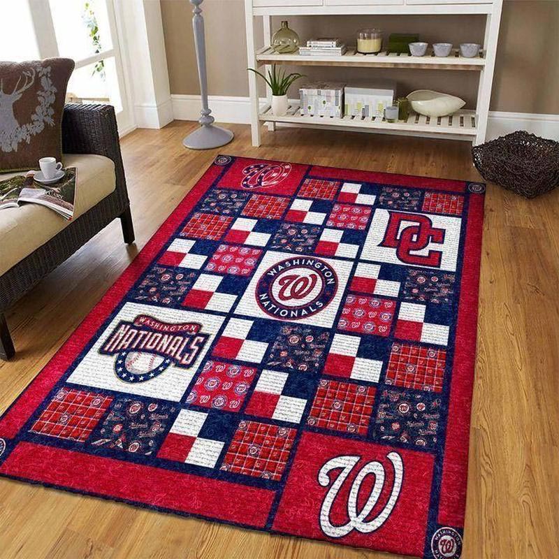 Washington Nationals Rug NBA Area Rug Bedroom Rug Outdoor Rug Rectangle Carpet